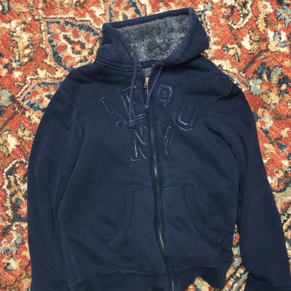 Men’s Aeropostale Zip up Fur-like interior Hoodie